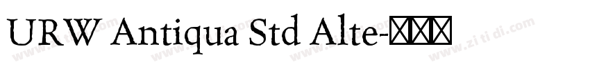 URW Antiqua Std Alte字体转换